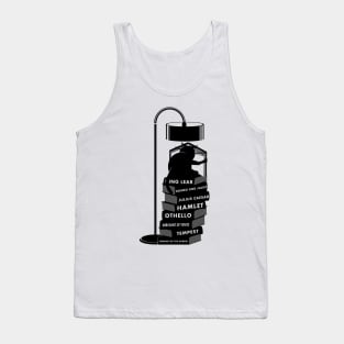 Cat Reading Shakespeare Books Tank Top